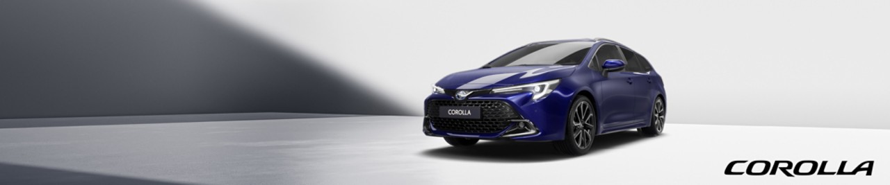 Blauwe Toyota Corolla Touring Sport